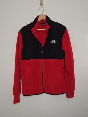 The North Face Red and Black Men's Medium Fleece Jacket